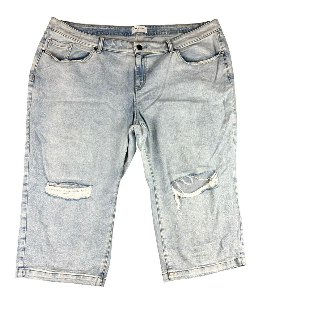 Lane Bryant Pants Women's 22P Petite Blue Denim Cropped Jean Shorts Jorts Casual